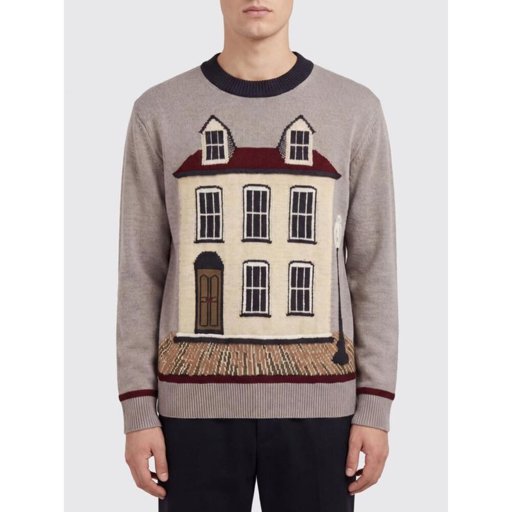 Junya Watanabe Graphic Print Silk And Wool Blend Crew-Neck Jumper